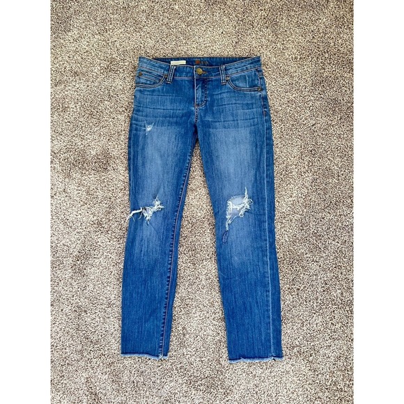 Kut from the Kloth Denim - Kut From The Kloth Boyfriend Jeans Distressed Medium Wash Denim Women's Size 4
